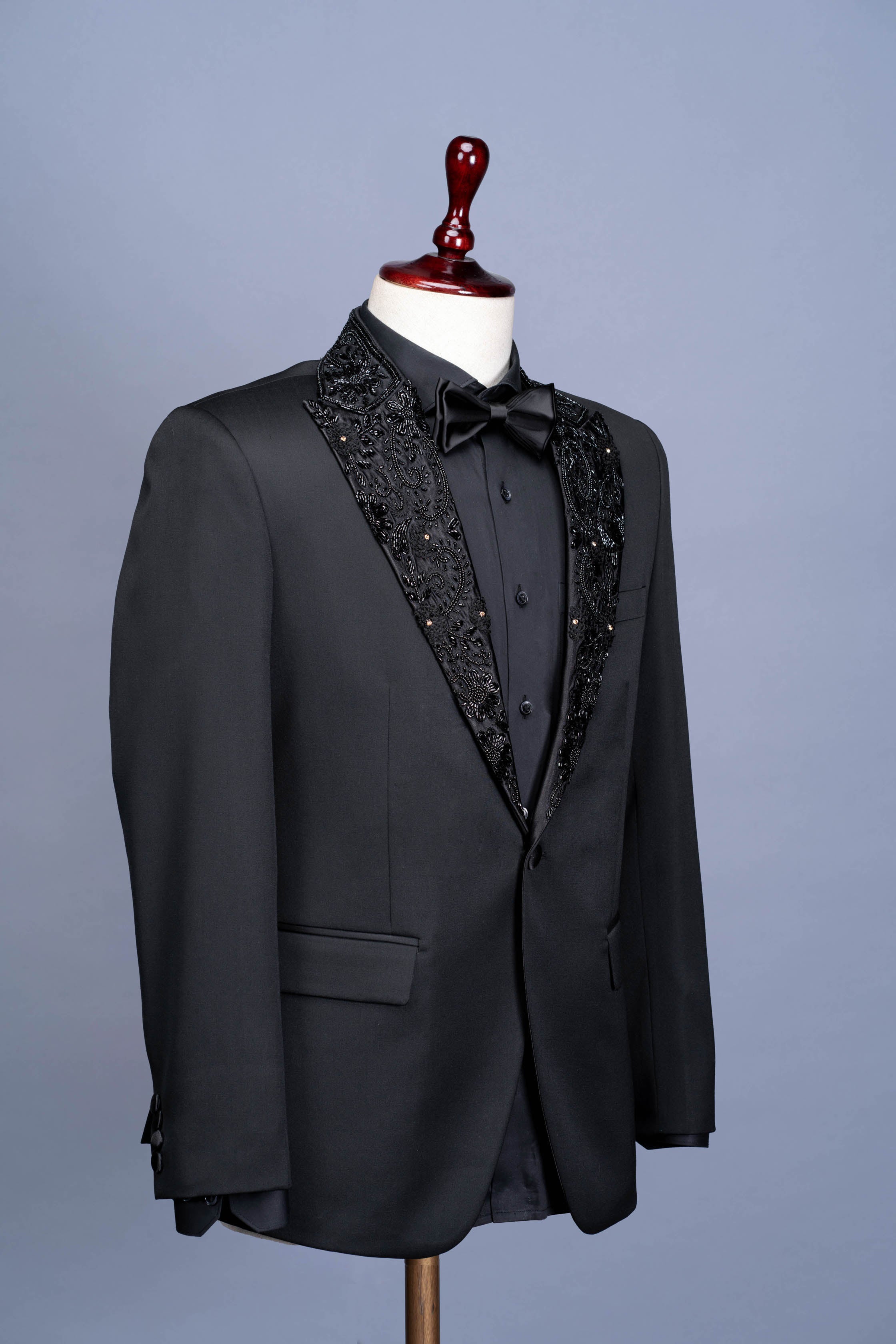 Tuxedo Suit With Embroidery – Puris Heritage